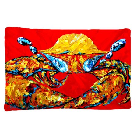 Jensendistributionservices 20.5 W x 30 in. Crab Fat and Sassy Moisture Wicking Fabric Standard Pillowcase MI627835